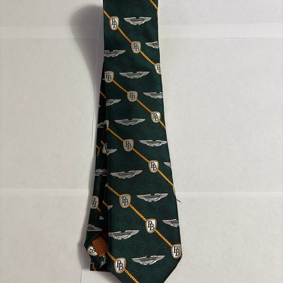 Robert Talbott Pebble Beach Concours ASTON MARTIN Men's Neck Tie Green One Size - Picture 1 of 5